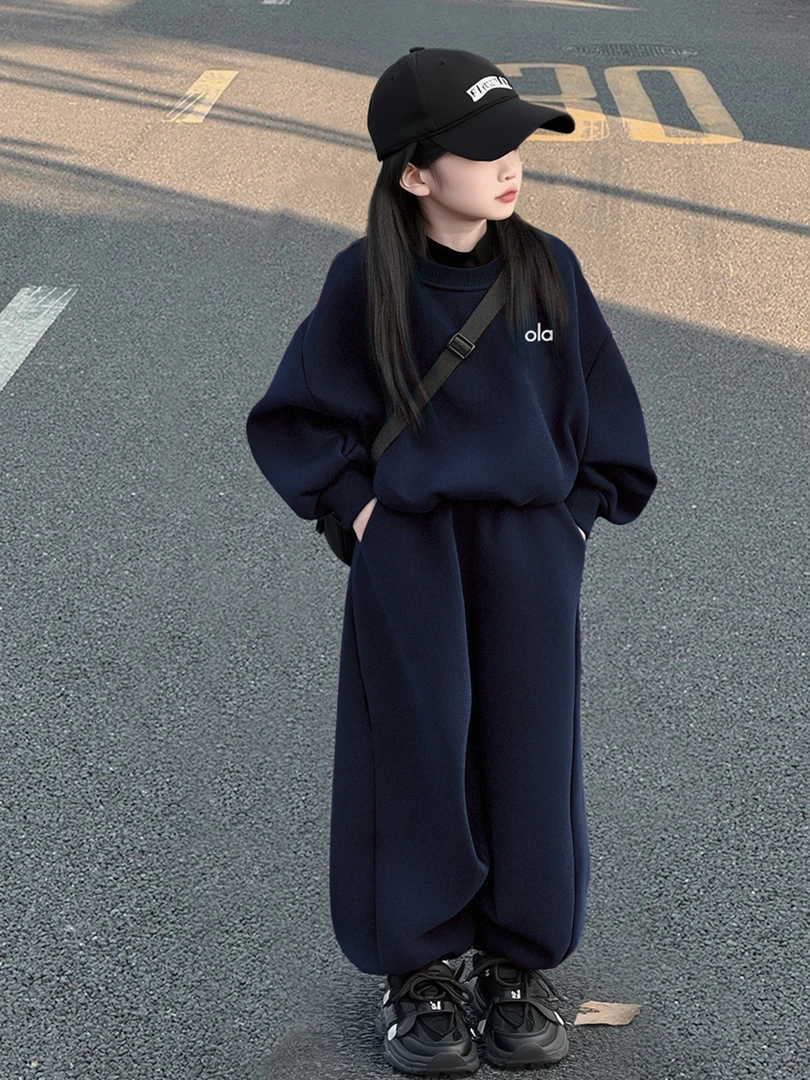 女童卫衣春秋款套装2025新款女孩大童运动秋装儿童洋气秋季两件套