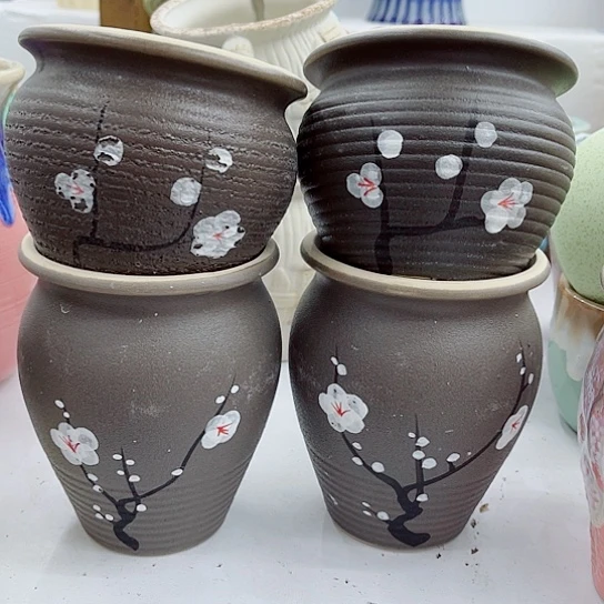 多肉绿植陶瓷花盆9.9包邮，有空