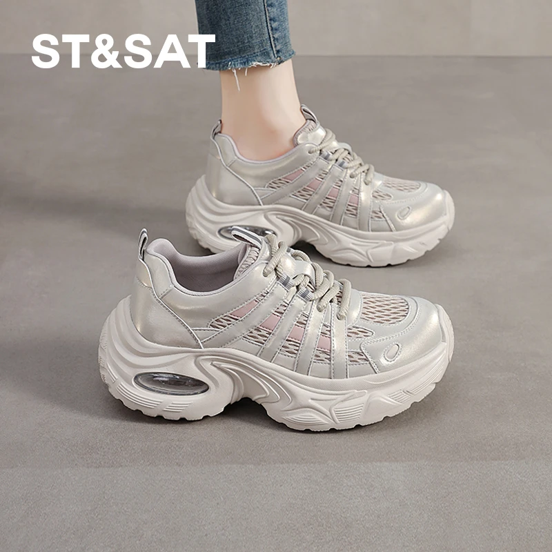 星期六鞋子女ins潮牌百搭2025新款夏季百搭网面鞋透气休闲运动鞋