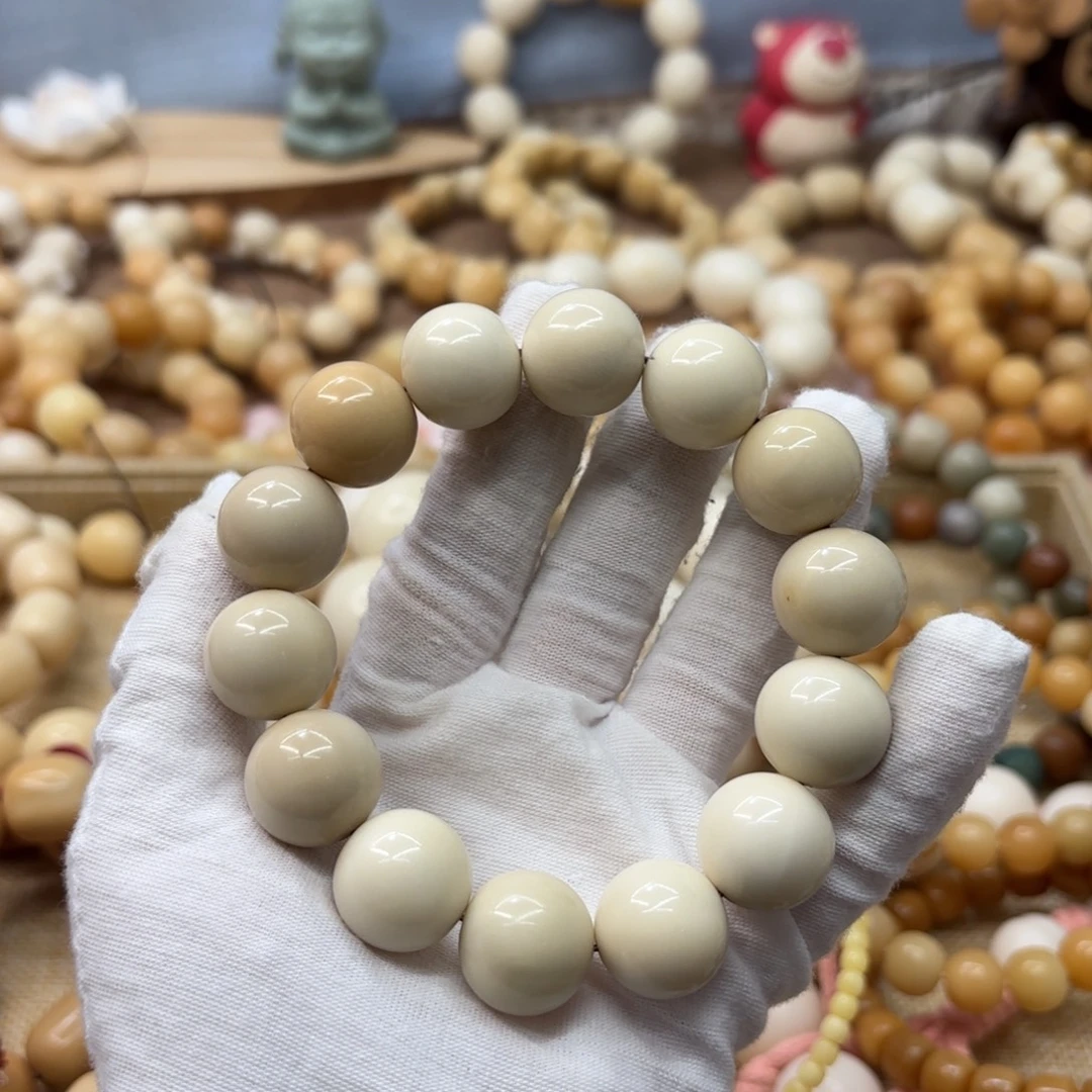 菩提根/象牙果吊坠18干磨瑕疵牙果圆珠056