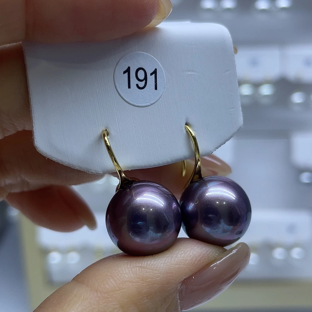 银S925镶嵌淡水珍珠耳饰