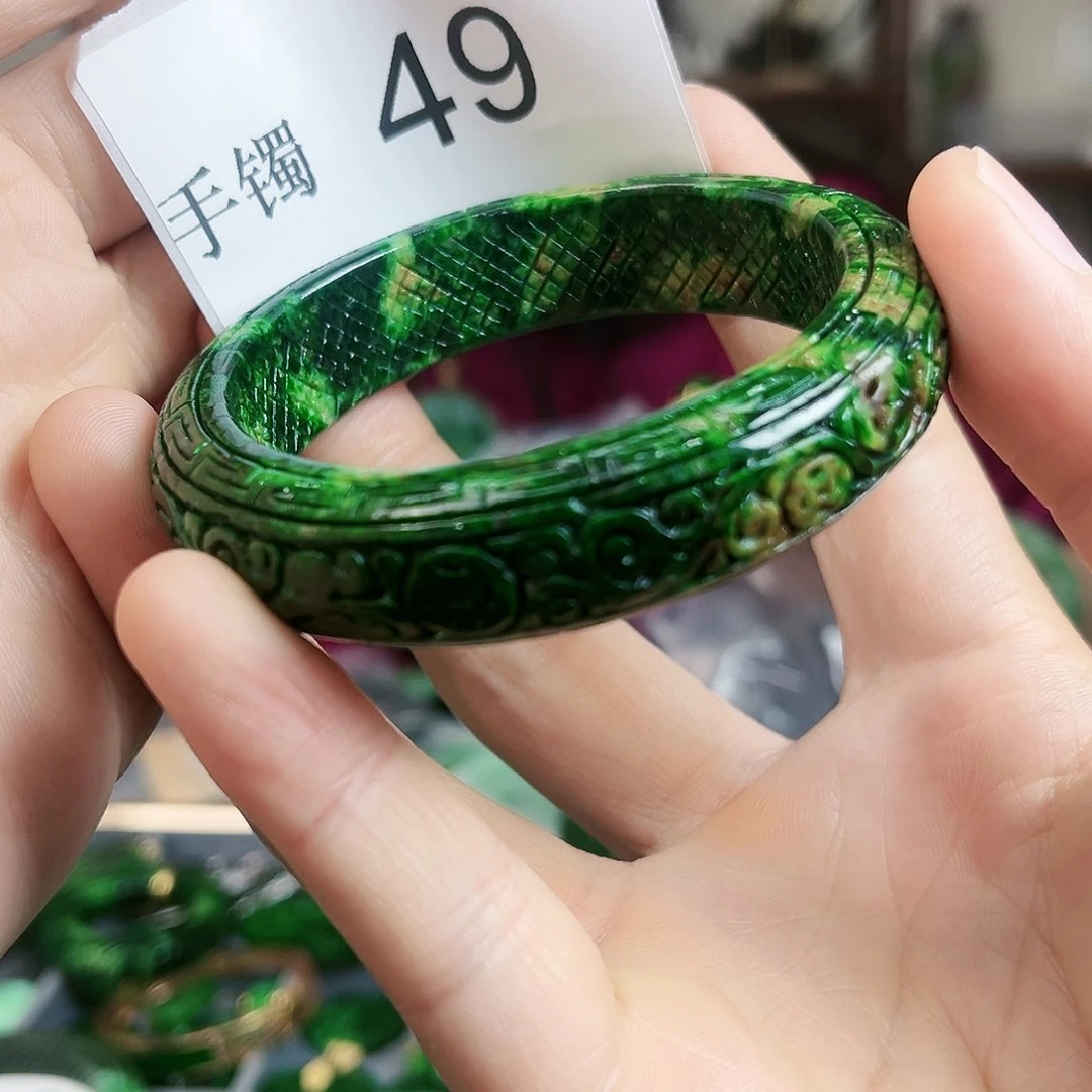 翡翠手镯未镶嵌手镯57.7