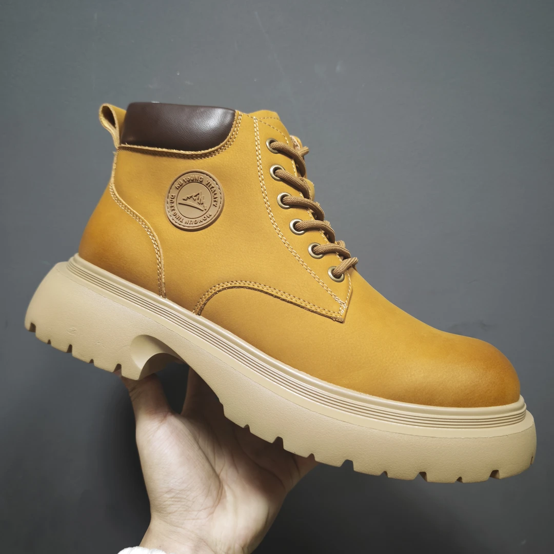 1356-秋冬新款高邦百搭潮流舒适真皮潮鞋时尚男鞋休闲鞋