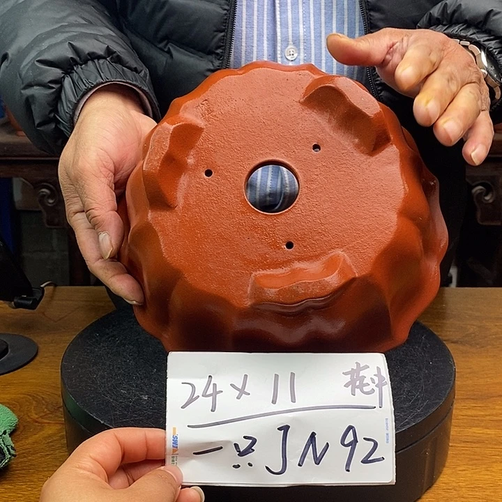 紫砂花盆货号一只JN92