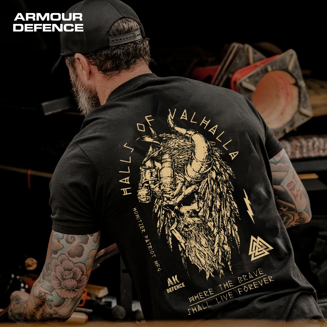 前沿观察组户外夏季军迷冰丝短袖男士大码骷髅头圆领印花T恤半袖