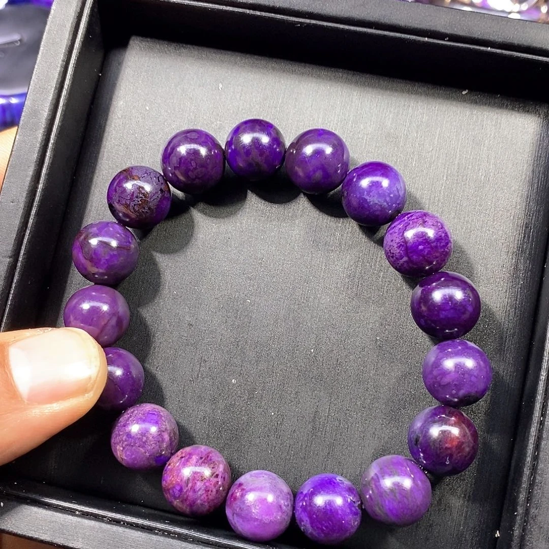 苏纪石（舒俱来）未镶嵌南非舒俱来皇家紫圆珠单圈