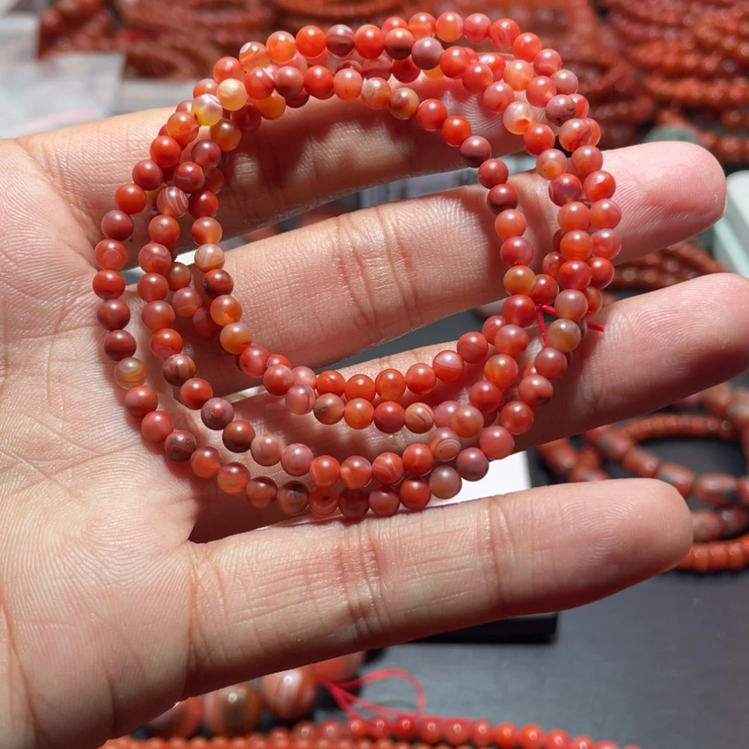 南红玛瑙手链未镶嵌