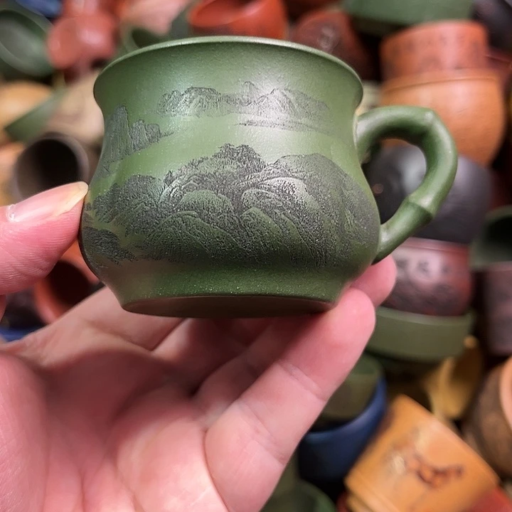 紫砂茶杯全手工紫砂主人杯