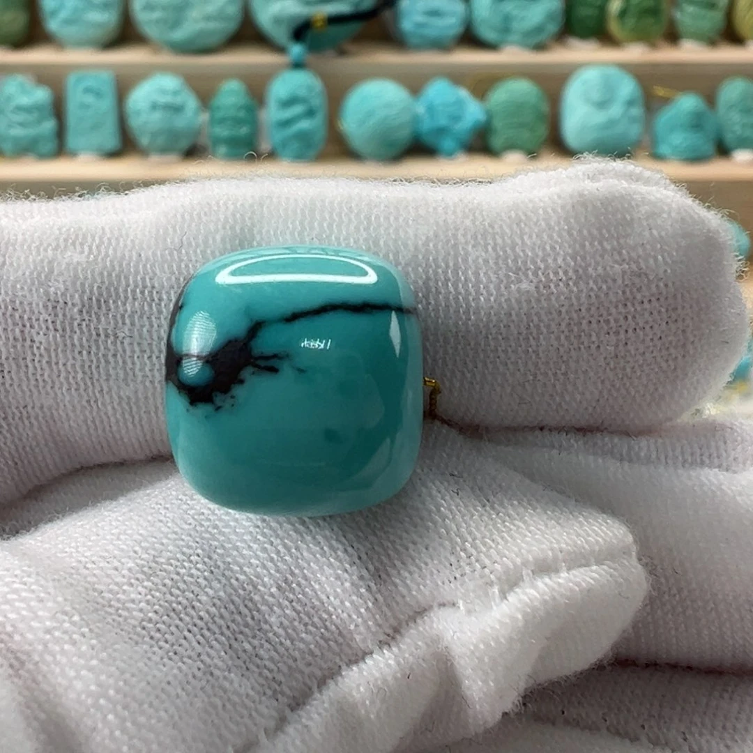 未镶嵌绿松石老型珠13.5x12.3mm