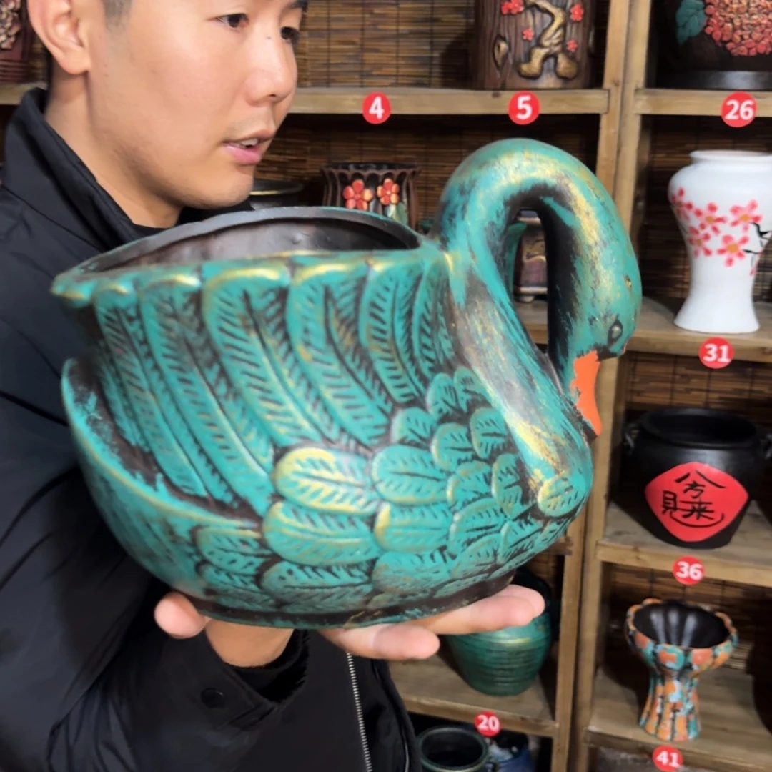 带孔高端浮雕花盆炸炸炸