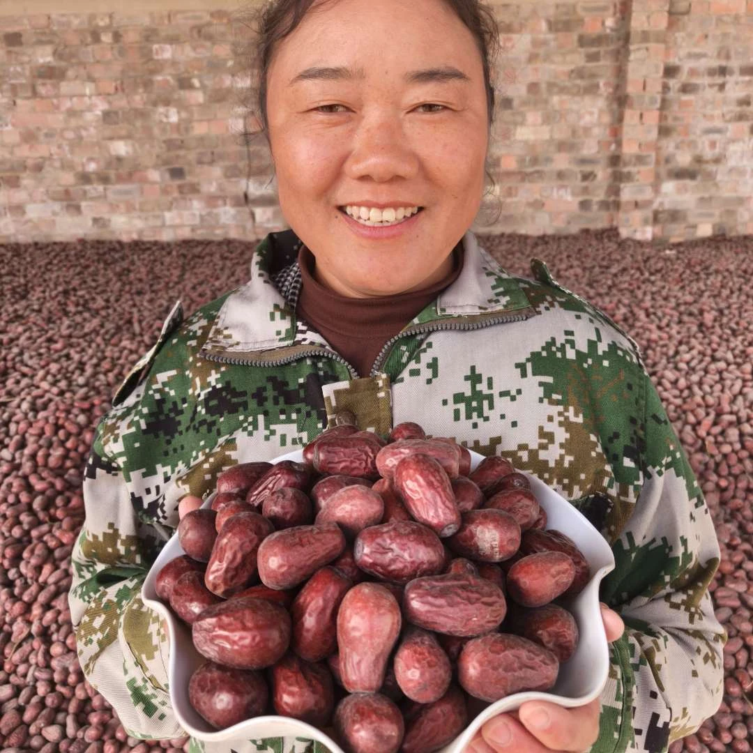 二级原生态新疆和田大枣玉枣骏枣吊干大枣红枣自然吊干原产地直发