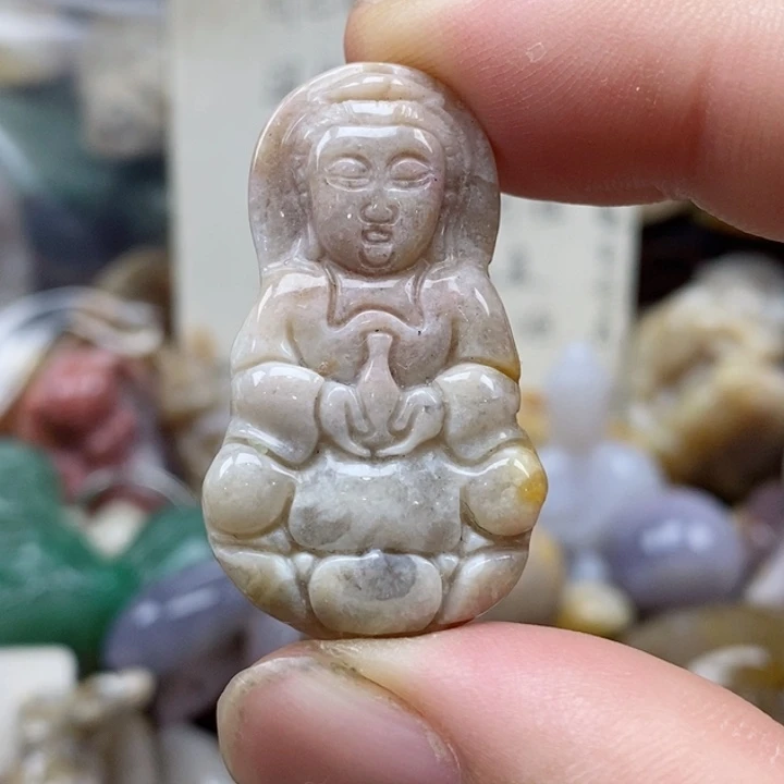 硅化珊瑚（珊瑚玉）未镶嵌颈饰小吊坠