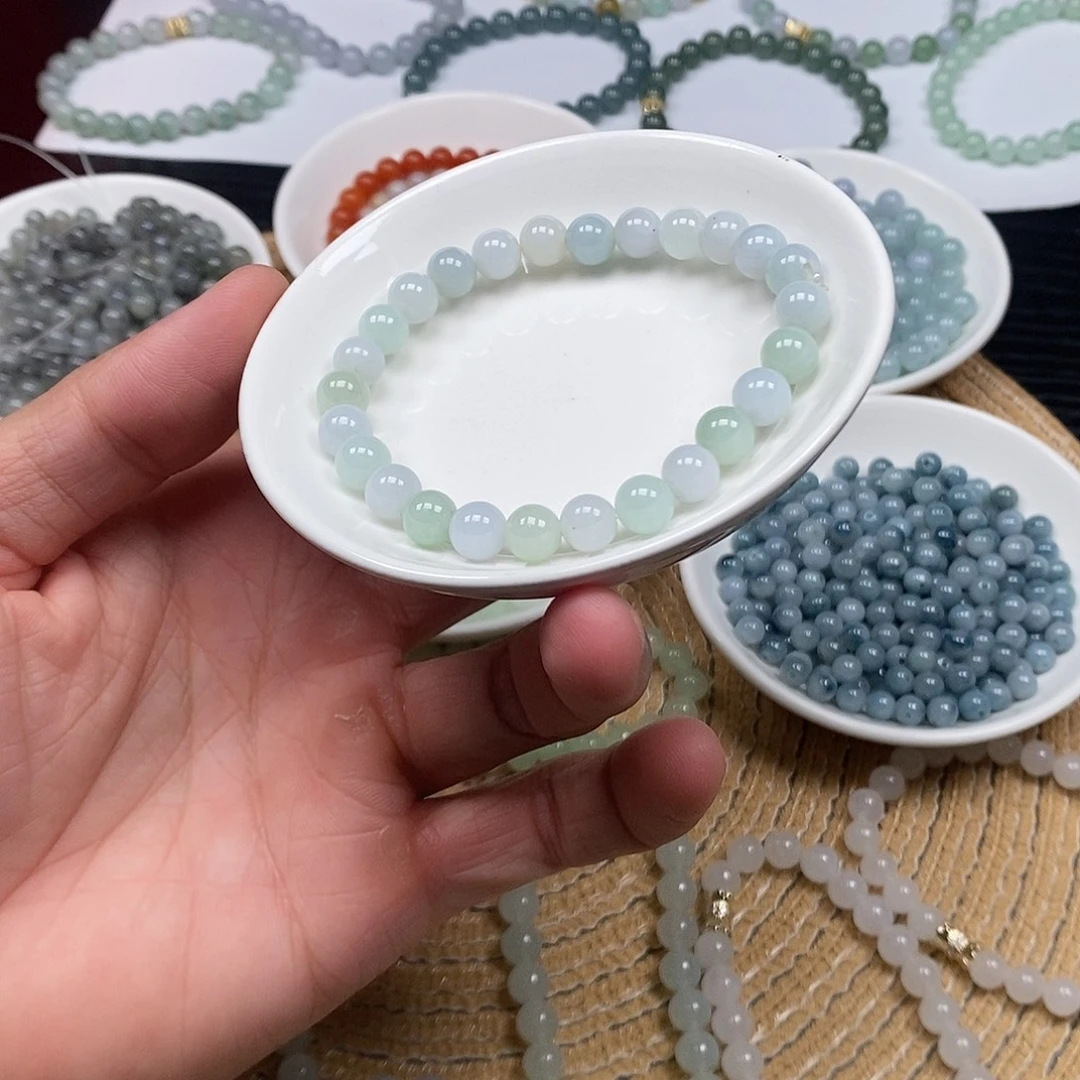 翡翠散珠天然缅甸翡翠散珠