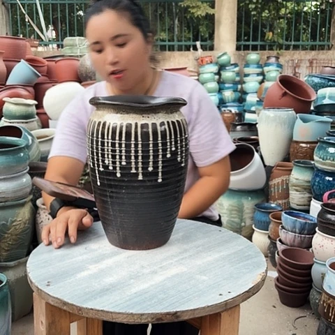 口20高30瑕疵一个盆子。