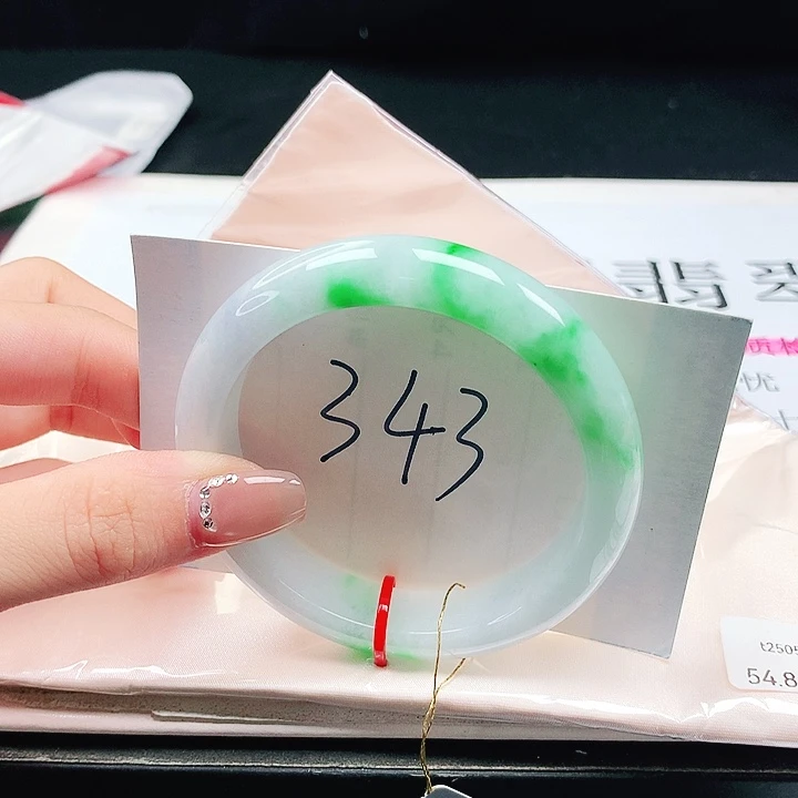 翡翠手镯未镶嵌缅甸天然a货手镯54+