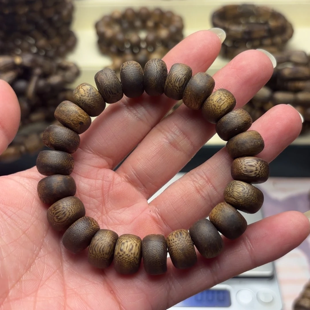 沉香手串卡1.3单圈算盘珠13克多样性发一