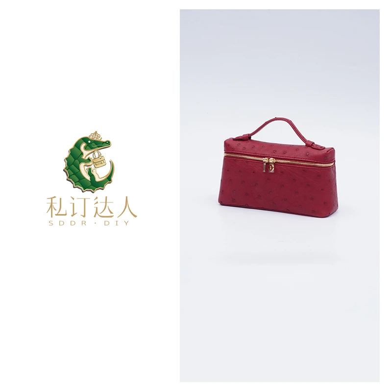 私订达人2025新款雅丹女士真皮休闲百搭时尚鸵鸟皮