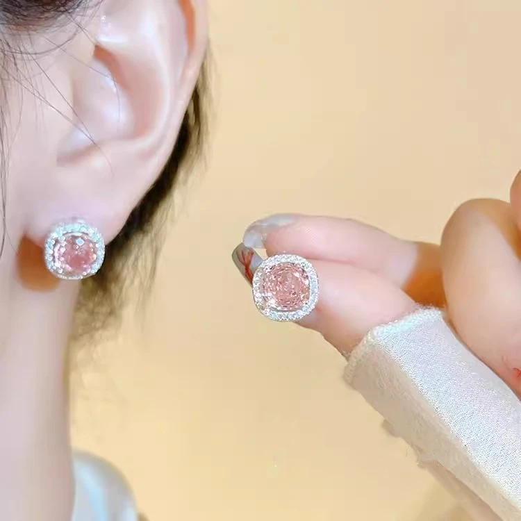 合金耳饰 A313气质时尚方糖耳钉8294