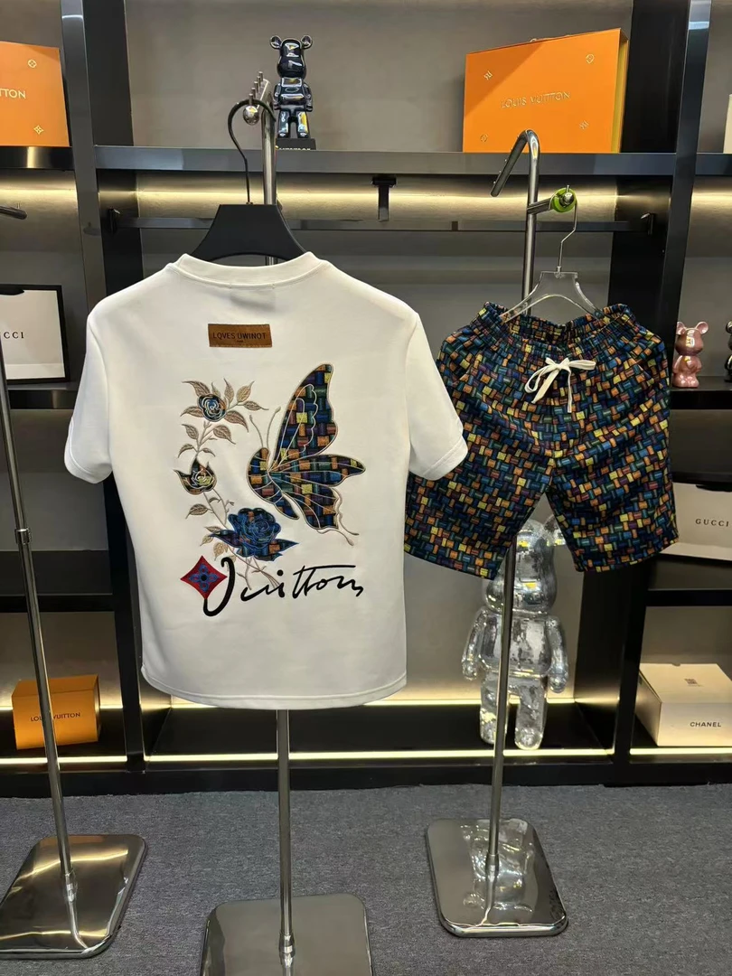 男士春夏新款潮流百搭修身时尚套装K288