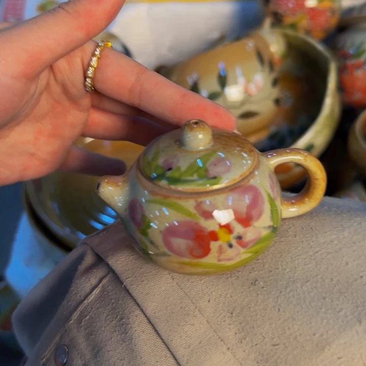 瓷片手工手绘陶瓷细微不一样