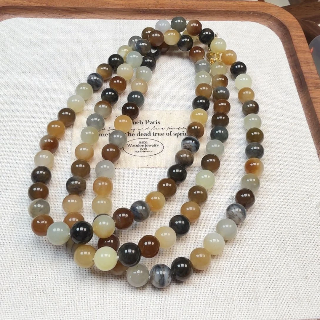 麻***奶和田玉未镶嵌颈饰