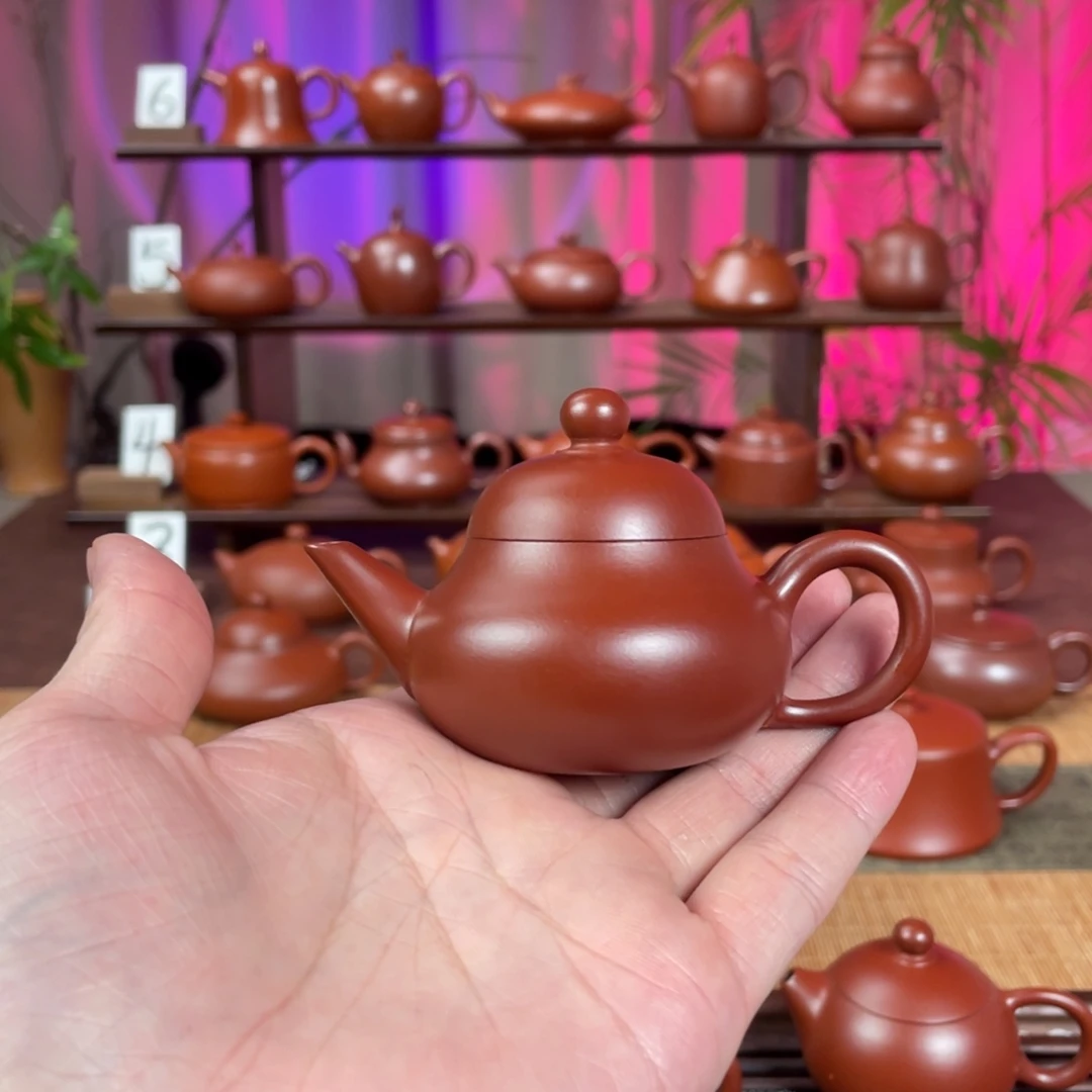 感***悟茶壶紫砂朱泥一杯梨50cc