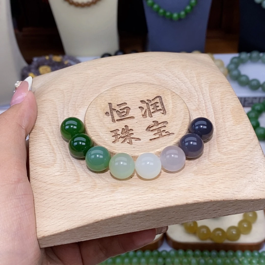 细***风未镶嵌手串和田玉卡12