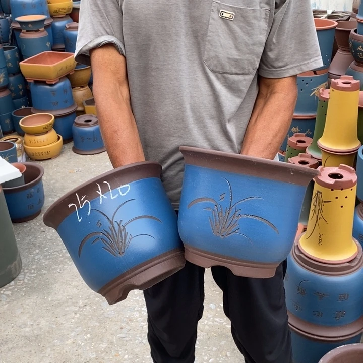 紫砂花盆紫砂花盆盆栽花卉