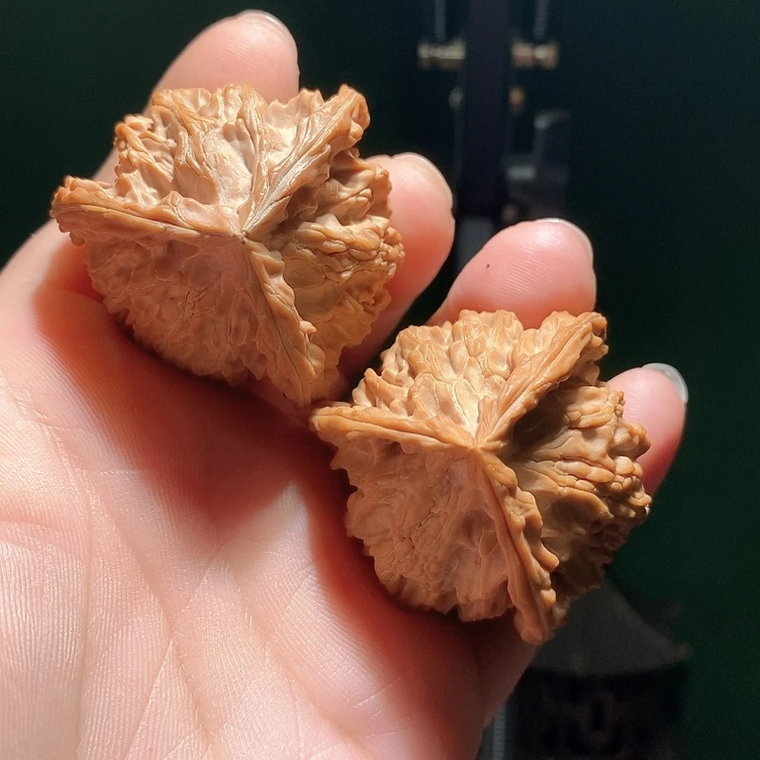 文玩核桃把件45盘山三棱