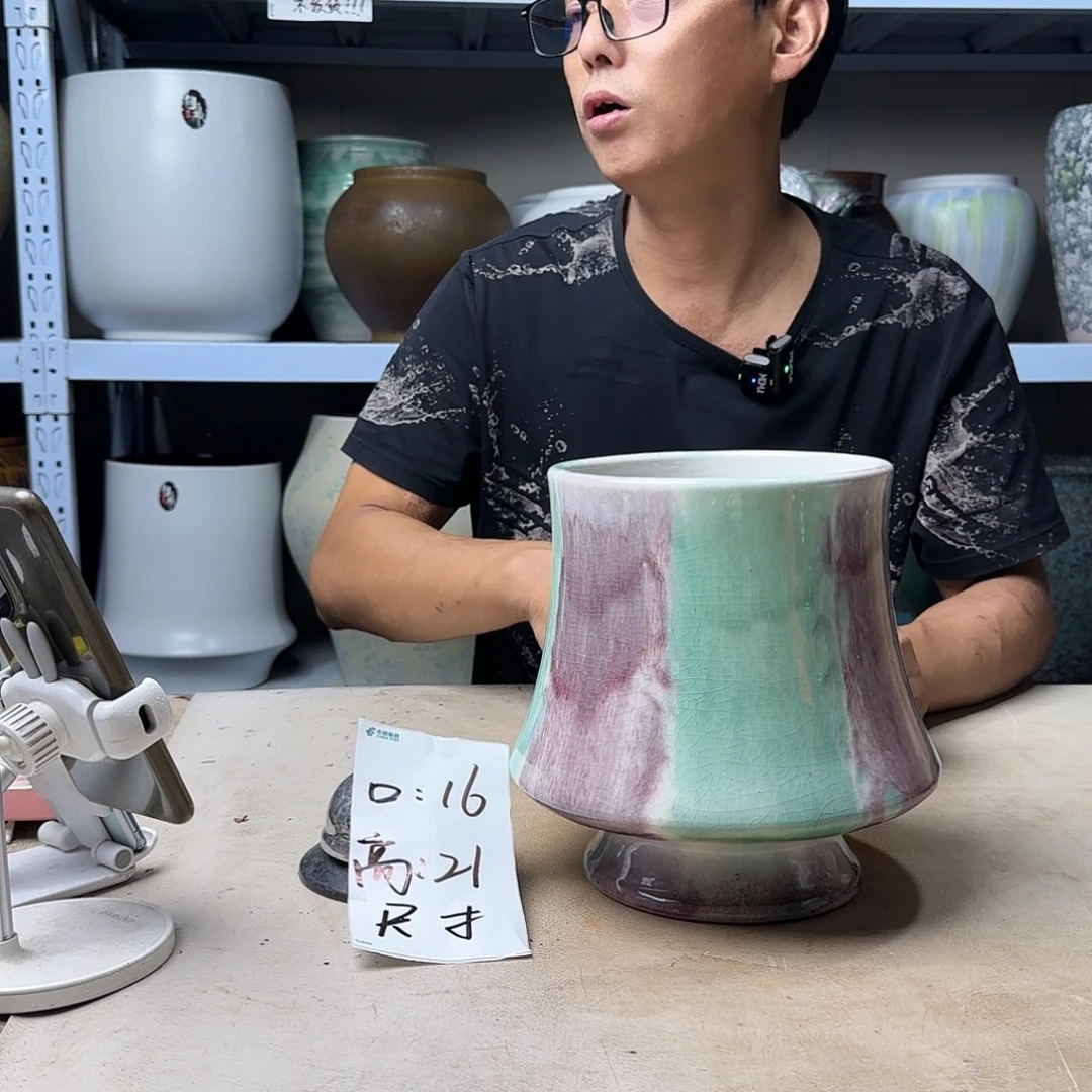 紫砂花盆尺寸16@21