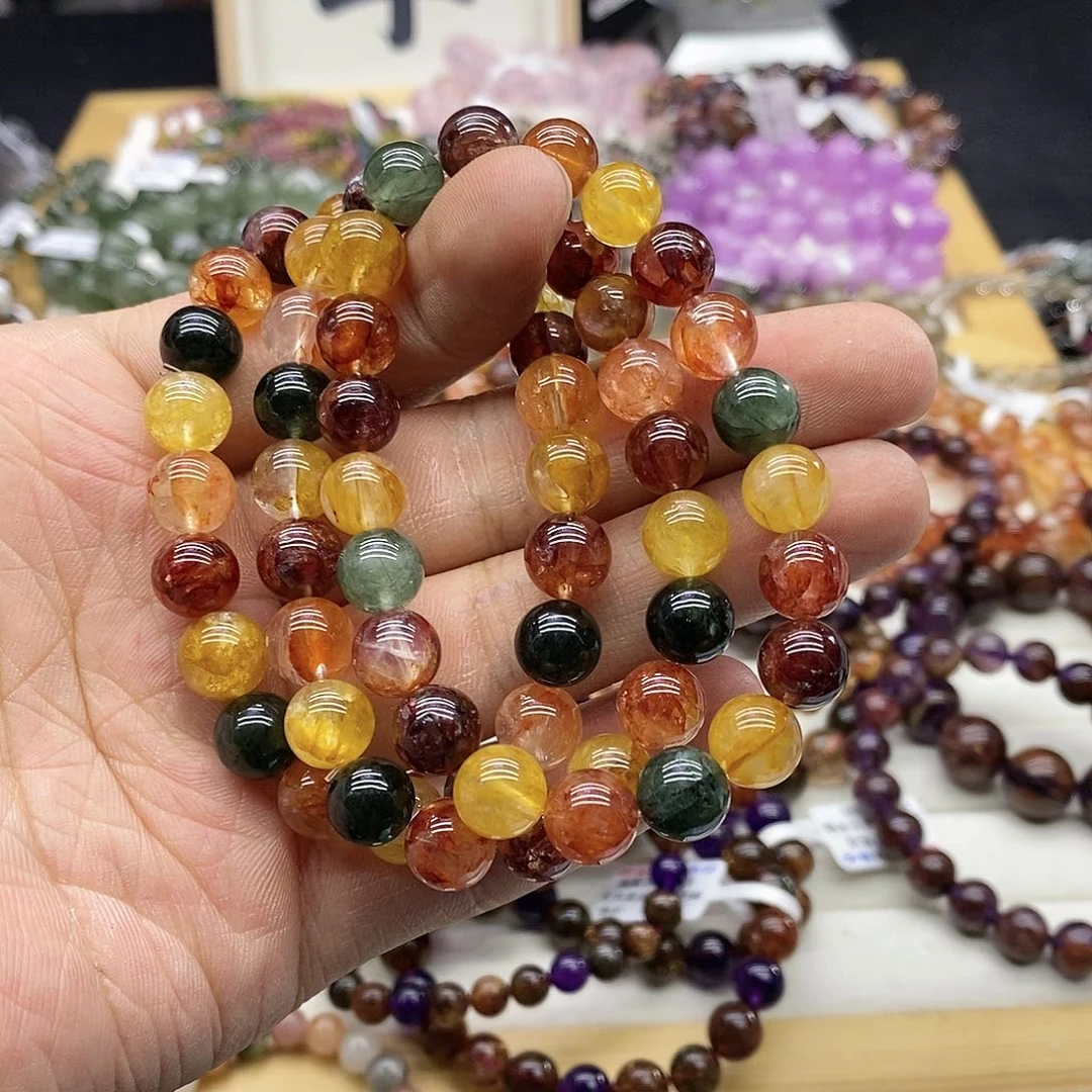 水晶手链未镶嵌多样性发货发一条