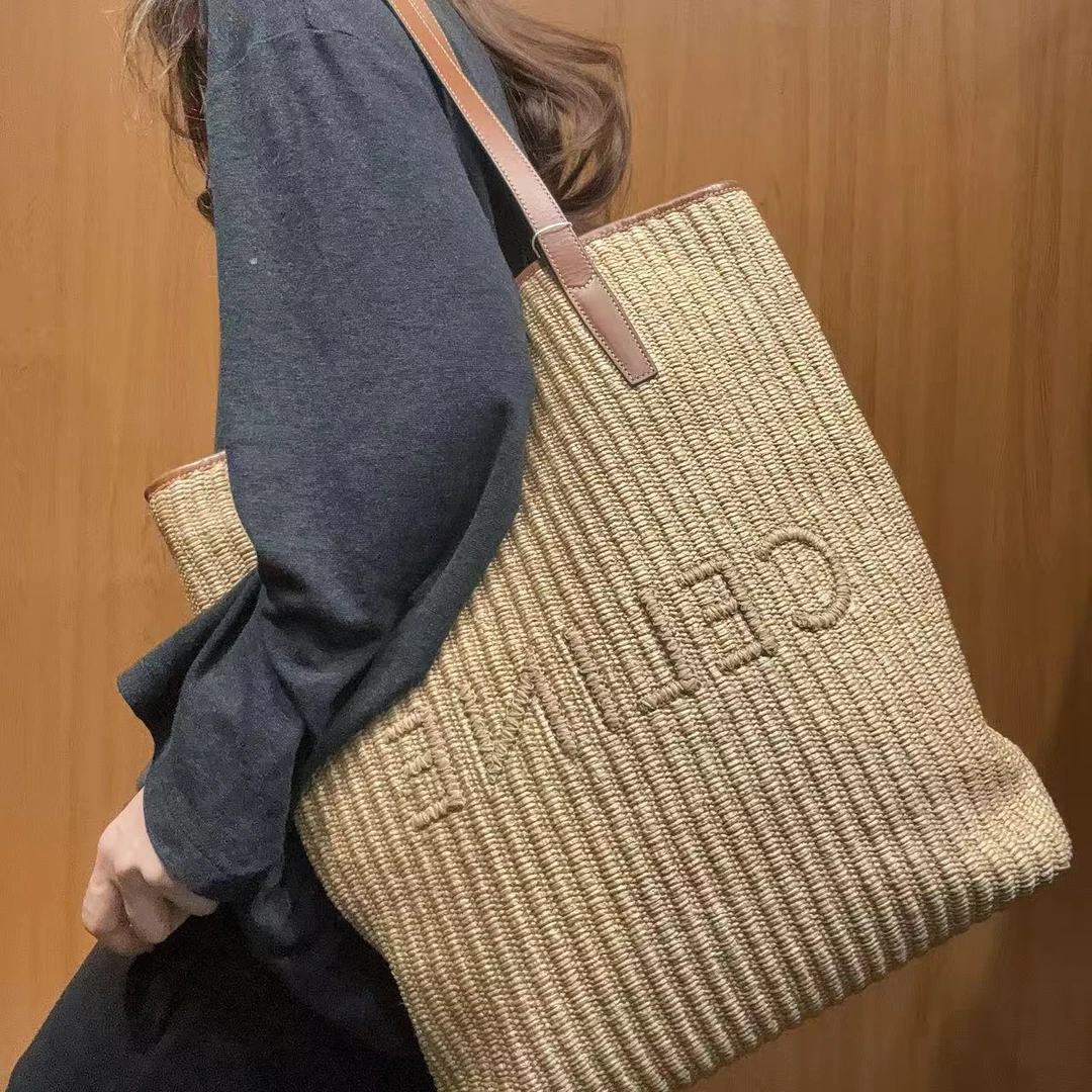 95新 Celine/思琳 【蕾】 87 0969 草编托特包