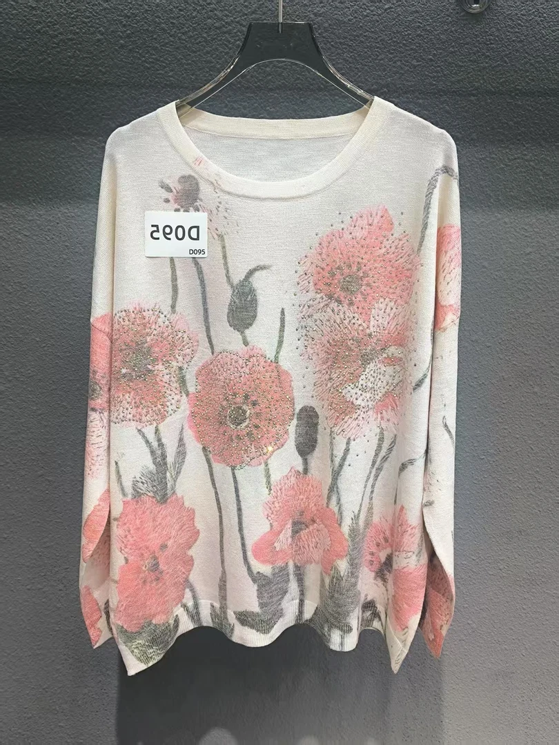 095-江南烟雨水墨画丨高品质套头针织衫