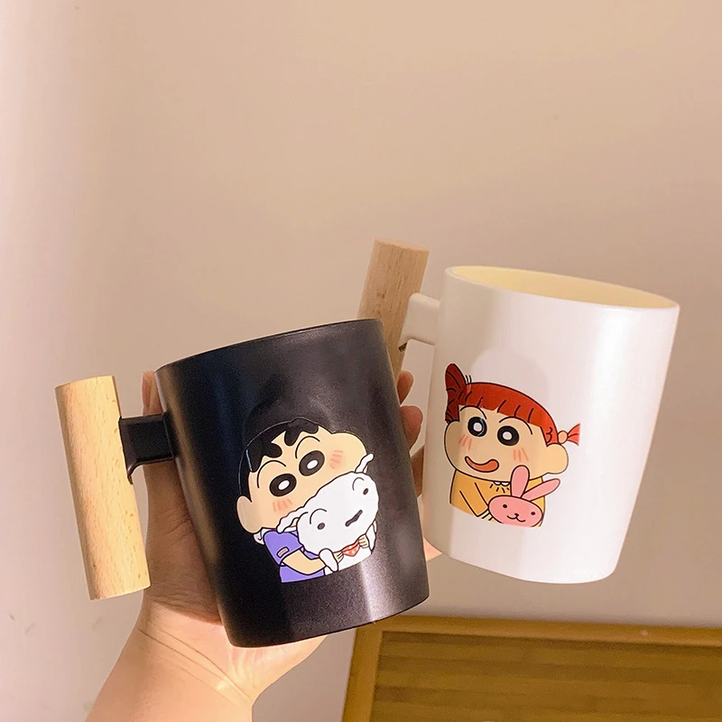 家用漱口杯大容量卡通可爱小新创意洗漱杯学生宿舍高颜值情侣牙杯