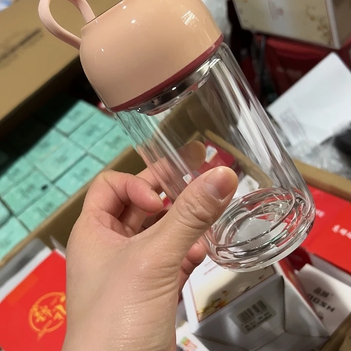 水晶贵族玻璃杯309-4粉微瑕