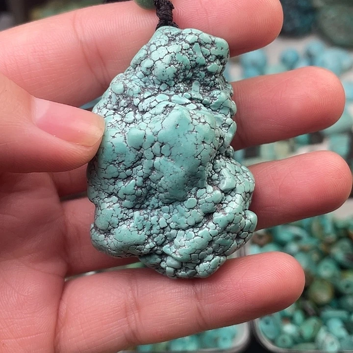 绿松石未镶嵌吊坠