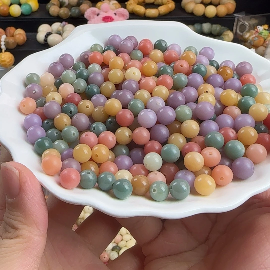 菩提根/象牙果手串卡8/8.5玛卡龙圆100卡牌➕20备珠