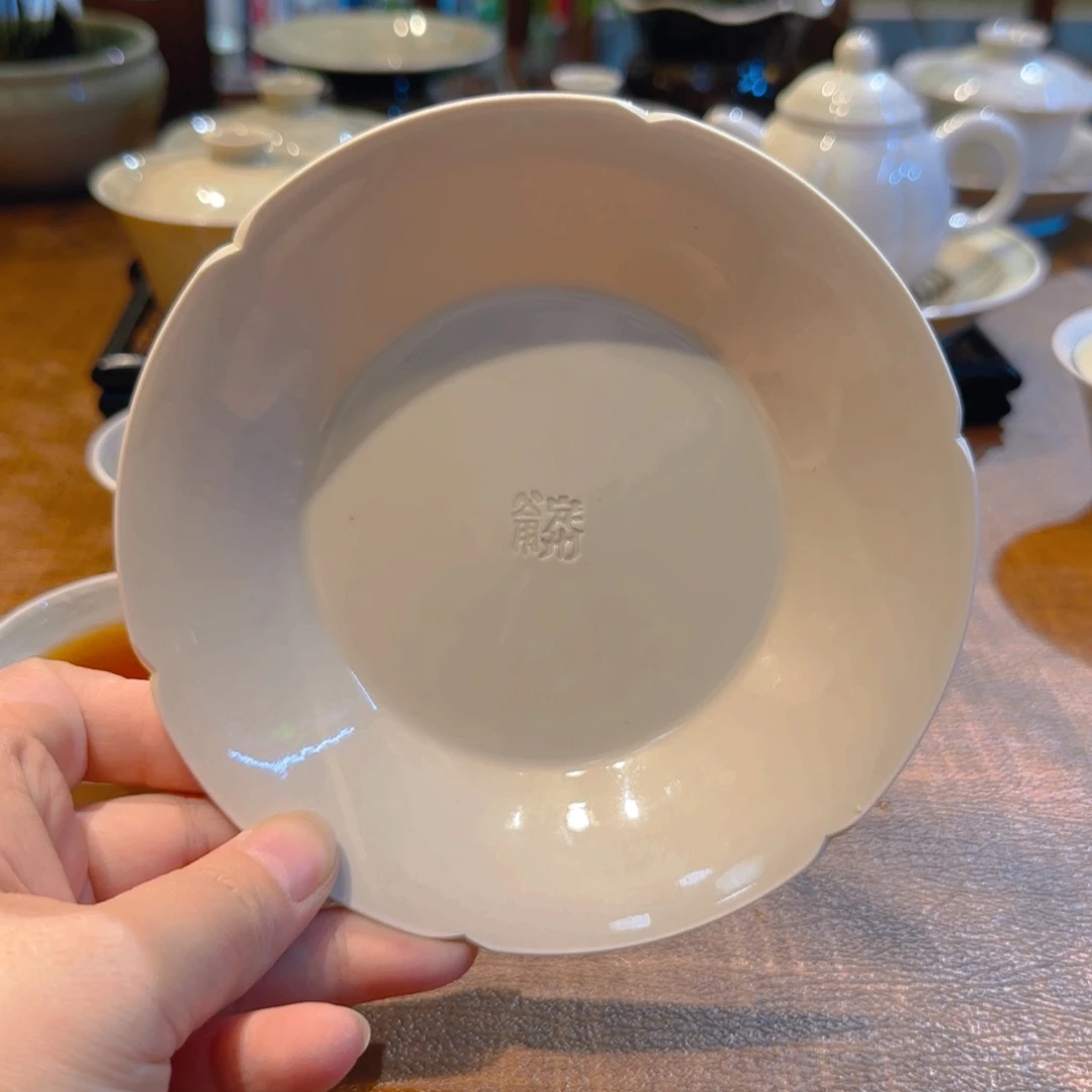 清版 仿宋葵口壶承 14.3