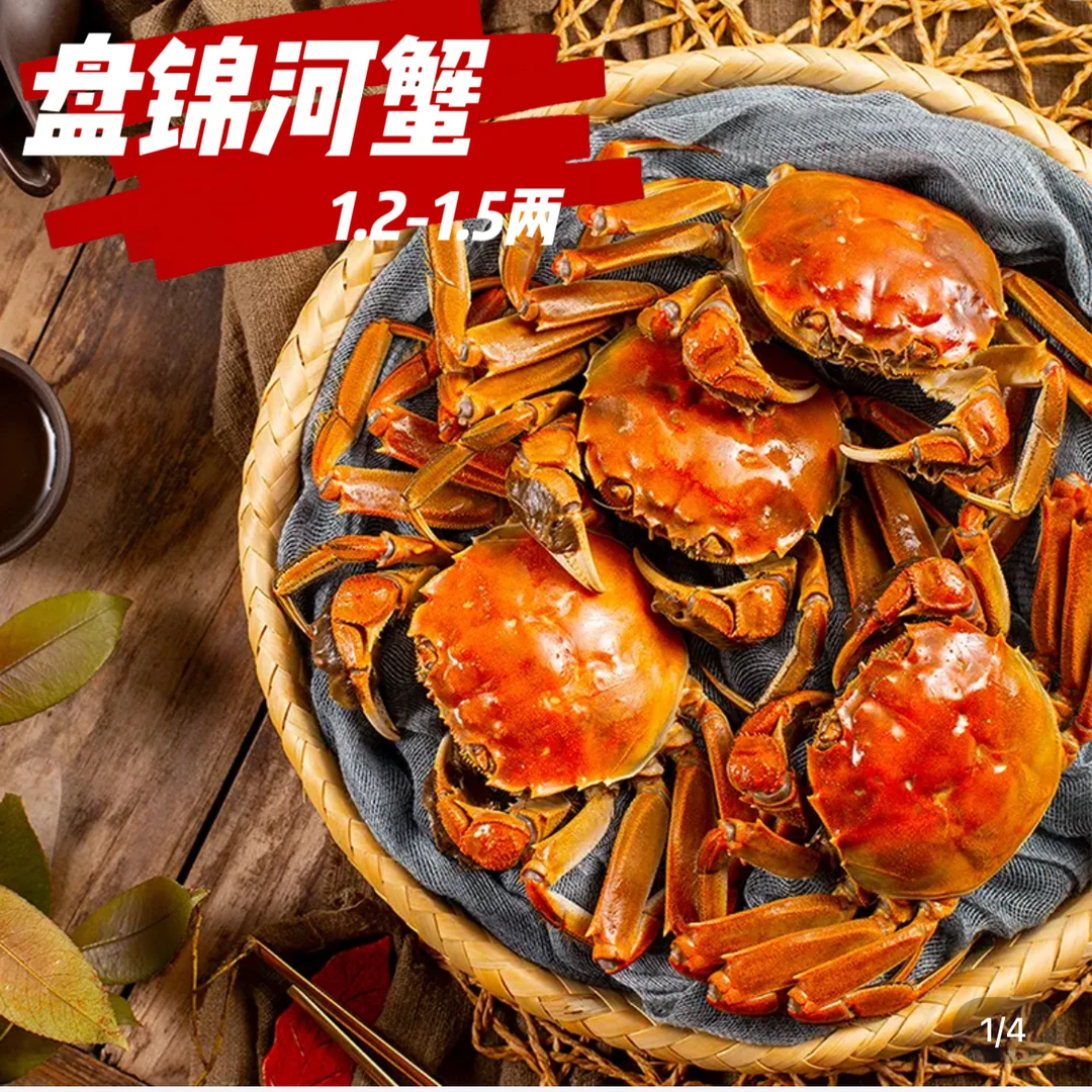 新品全母【活蟹】盘锦河蟹1.2-1.5两2.5斤冷链直达