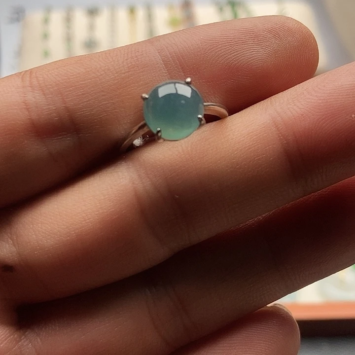 翡翠银S925镶嵌戒指