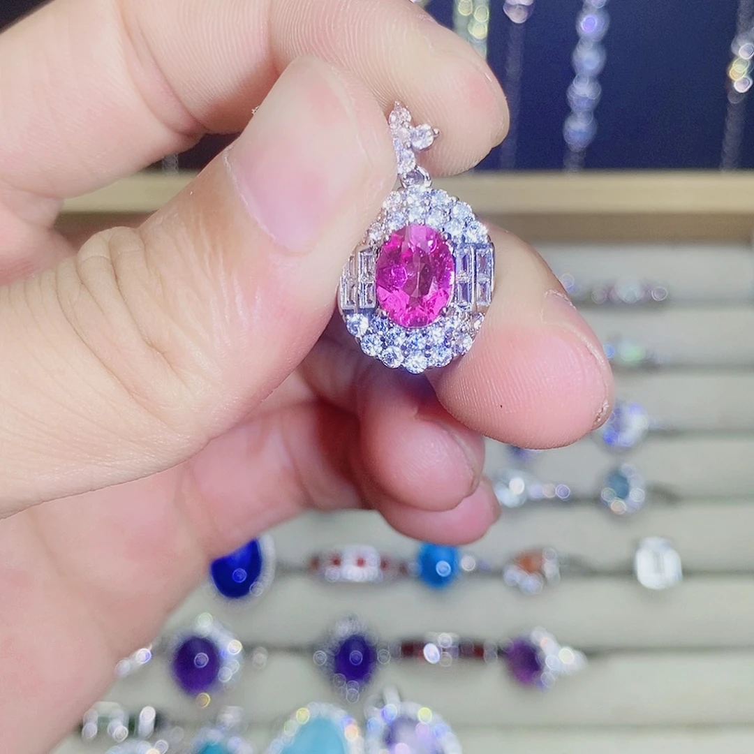 吊坠(不含链)银S925镶嵌托帕石