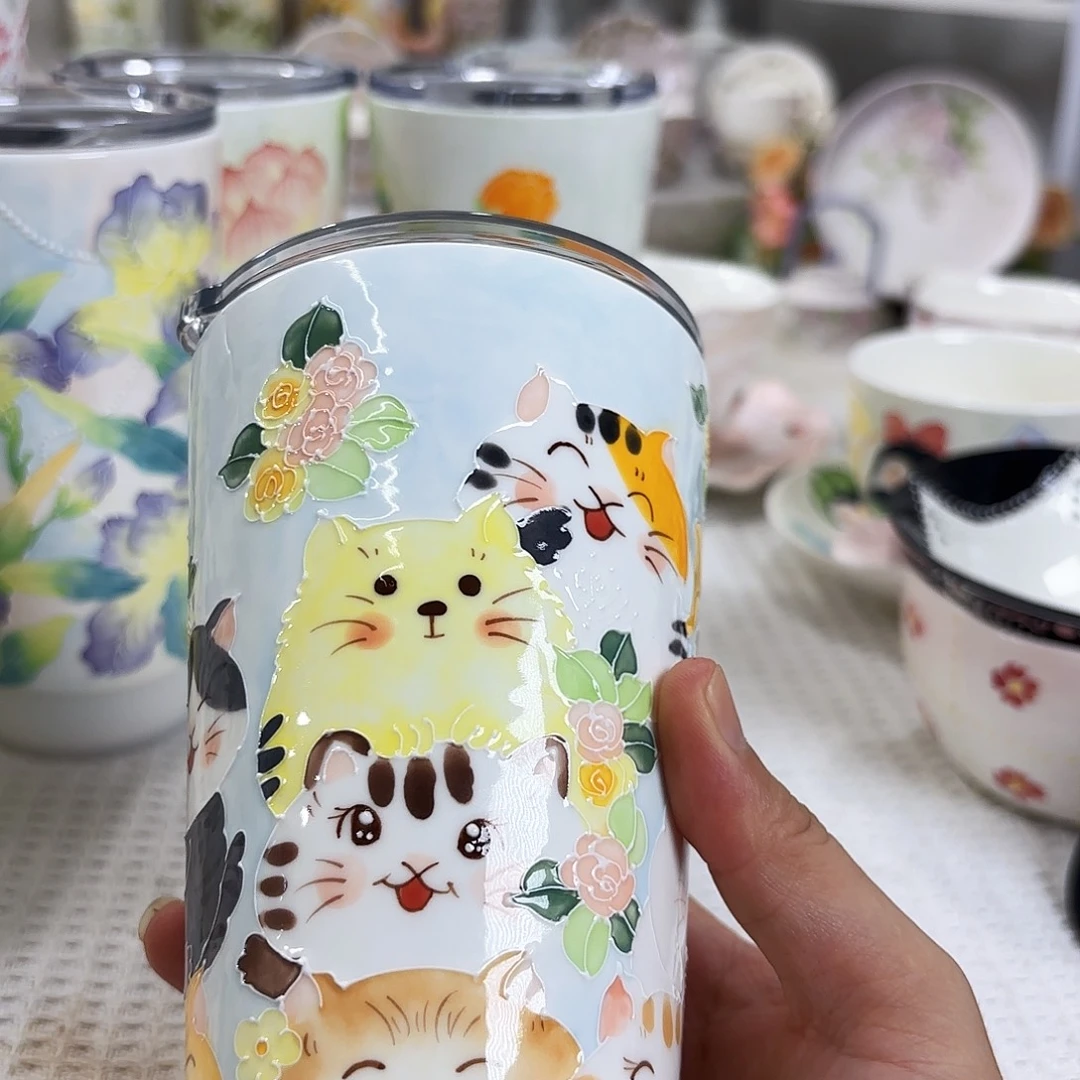 手绘高温釉下彩陶瓷