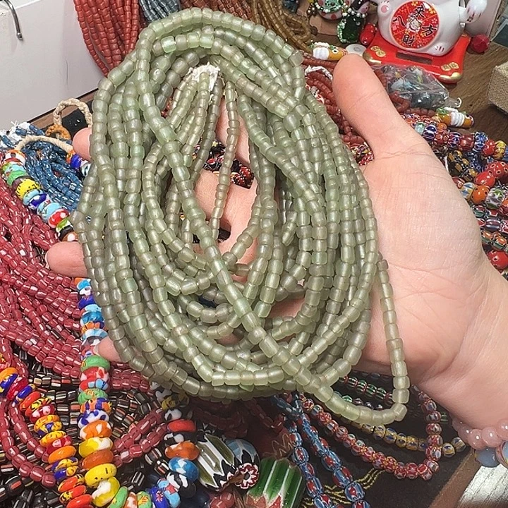 颈饰玻璃新品楼兰琉璃珠一把10条5号