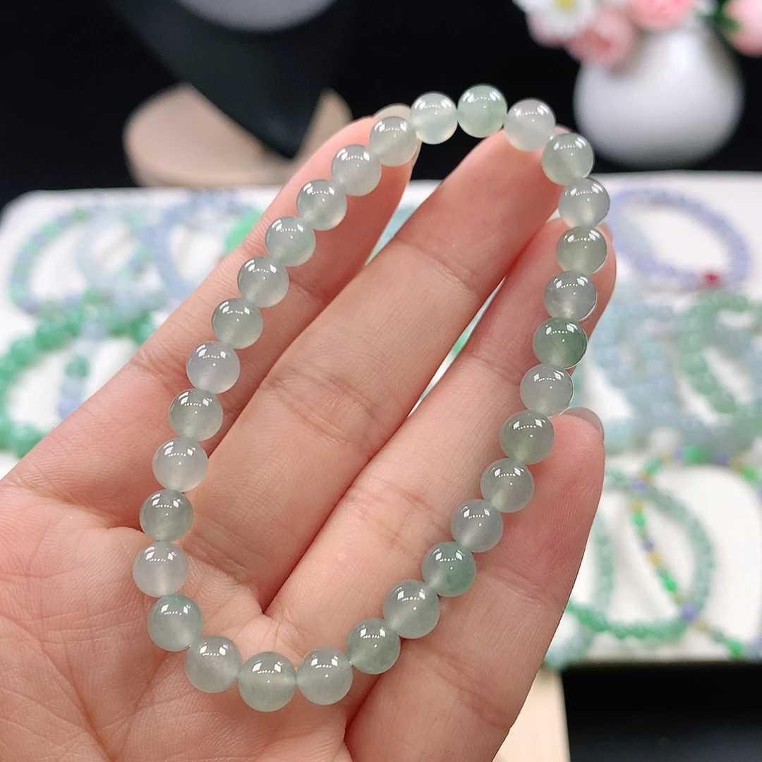 翡翠未镶嵌手链6mm