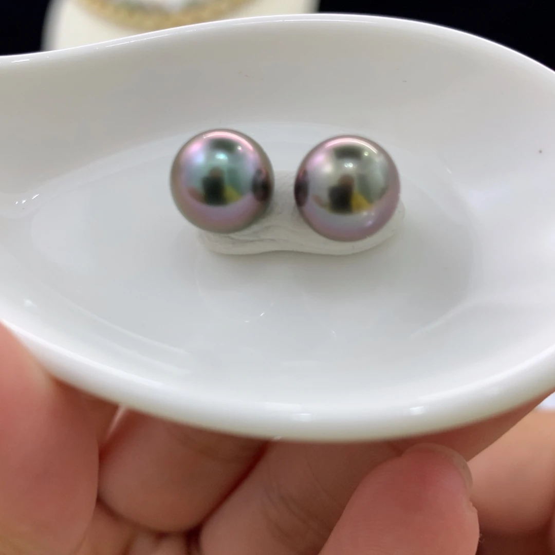 未镶嵌裸珠定制海水珍珠葡萄紫