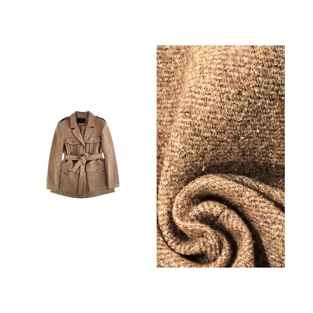 【摩卡星冰乐】翻领冬季常规款中长款女毛呢外套上衣休闲赫本风