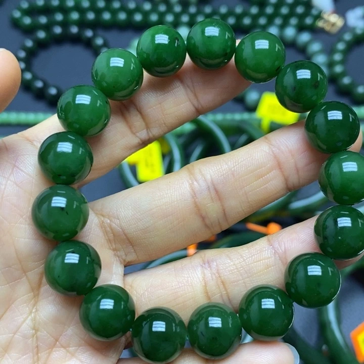 和田玉（碧玉）手链未镶嵌