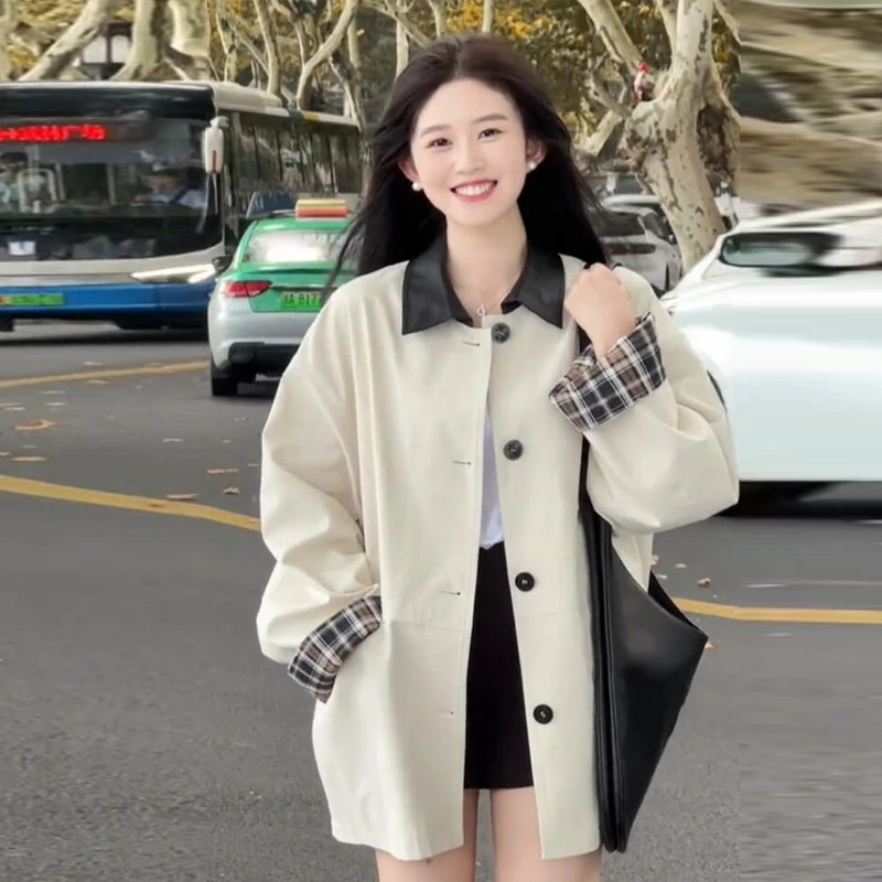 今年流行风衣外套女2025春秋新款爆款高级感休闲赫本风小个子风衣