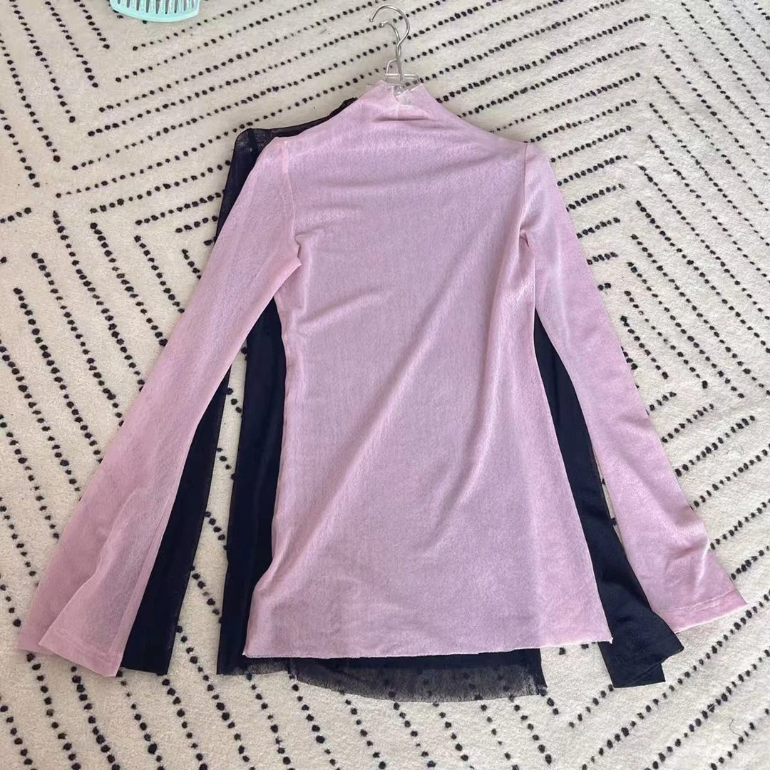 冬季堆堆领休闲风宽松型毛针织衫透气黑白休闲打底