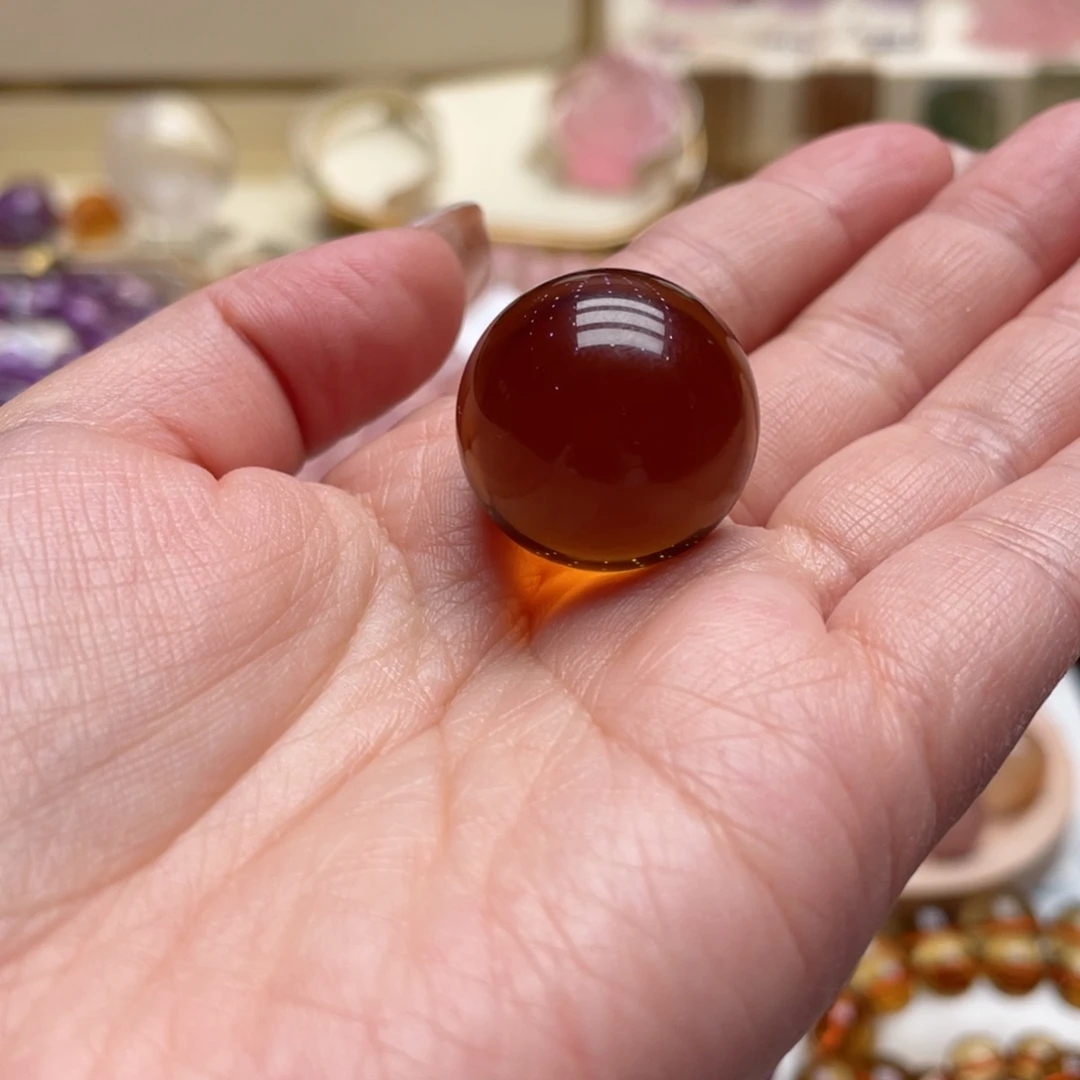 未镶嵌手链黄晶小****冰黄水晶单珠